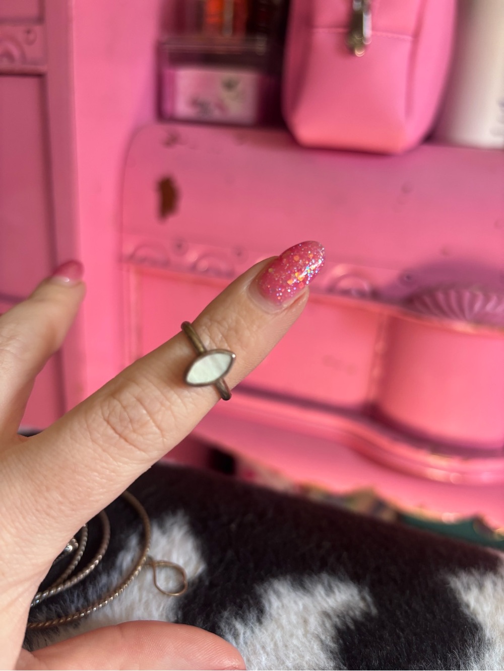 Sterling Silver Marquise White Stone Ring